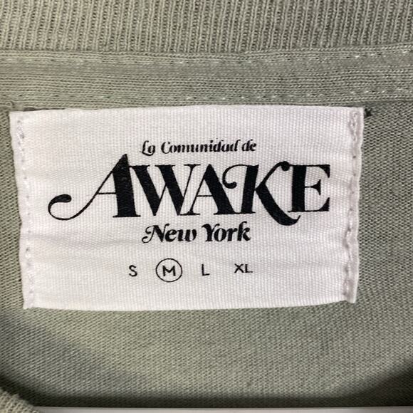 AWAKE NY Bloom Long Sleeve T-Shirt in Sage Men's Medium - Picture 5 of 7